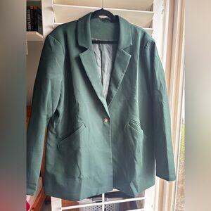 Dark Green Plus Blazer